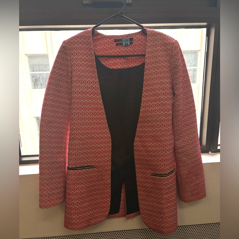 Scotch & Soda Pink Geometric Women's Blazer